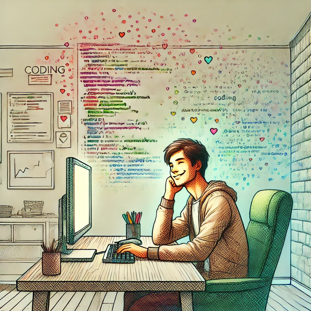 Heiner working on a big project